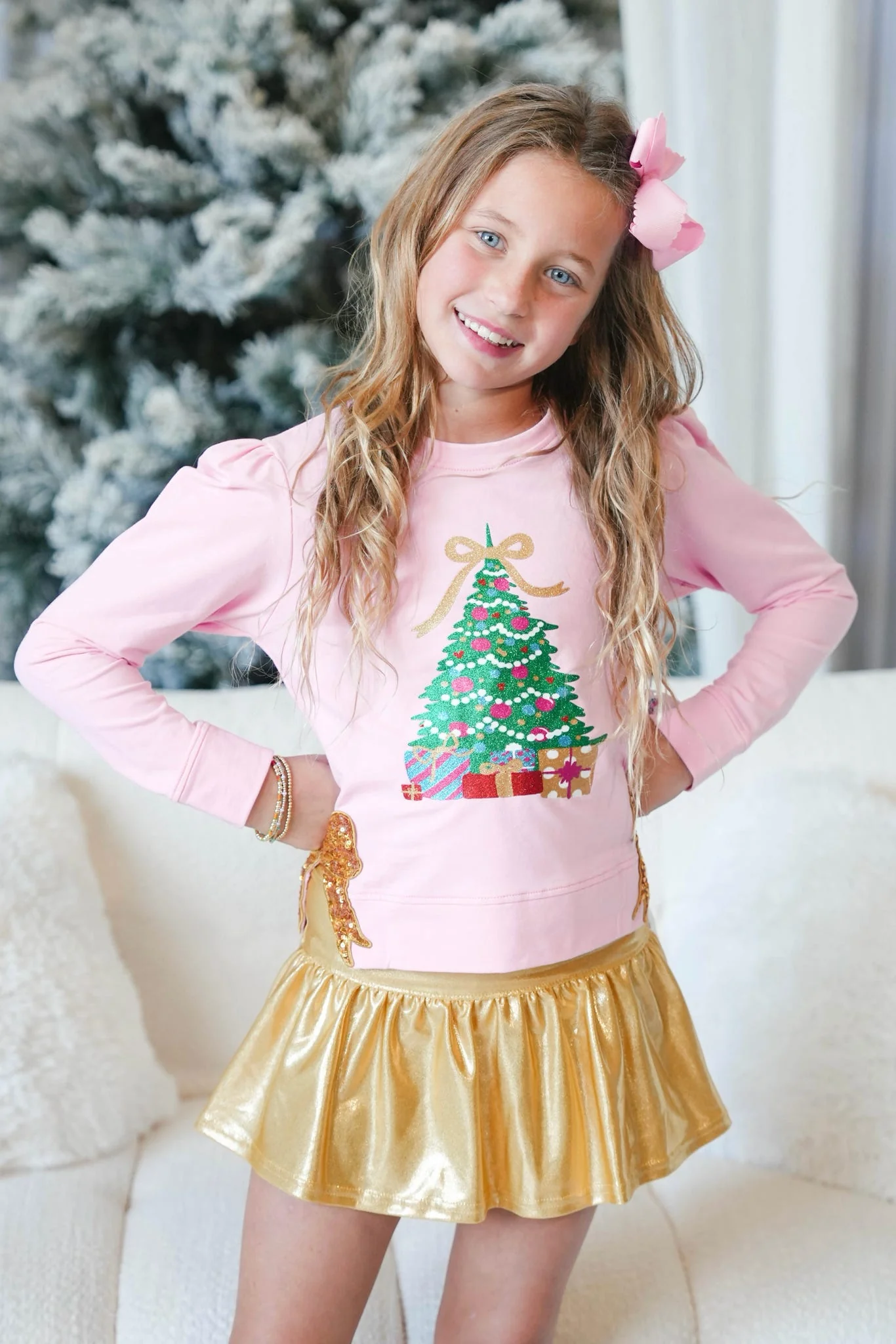 Girls' Azarhia Gathered Skort Shimmer - Image 9