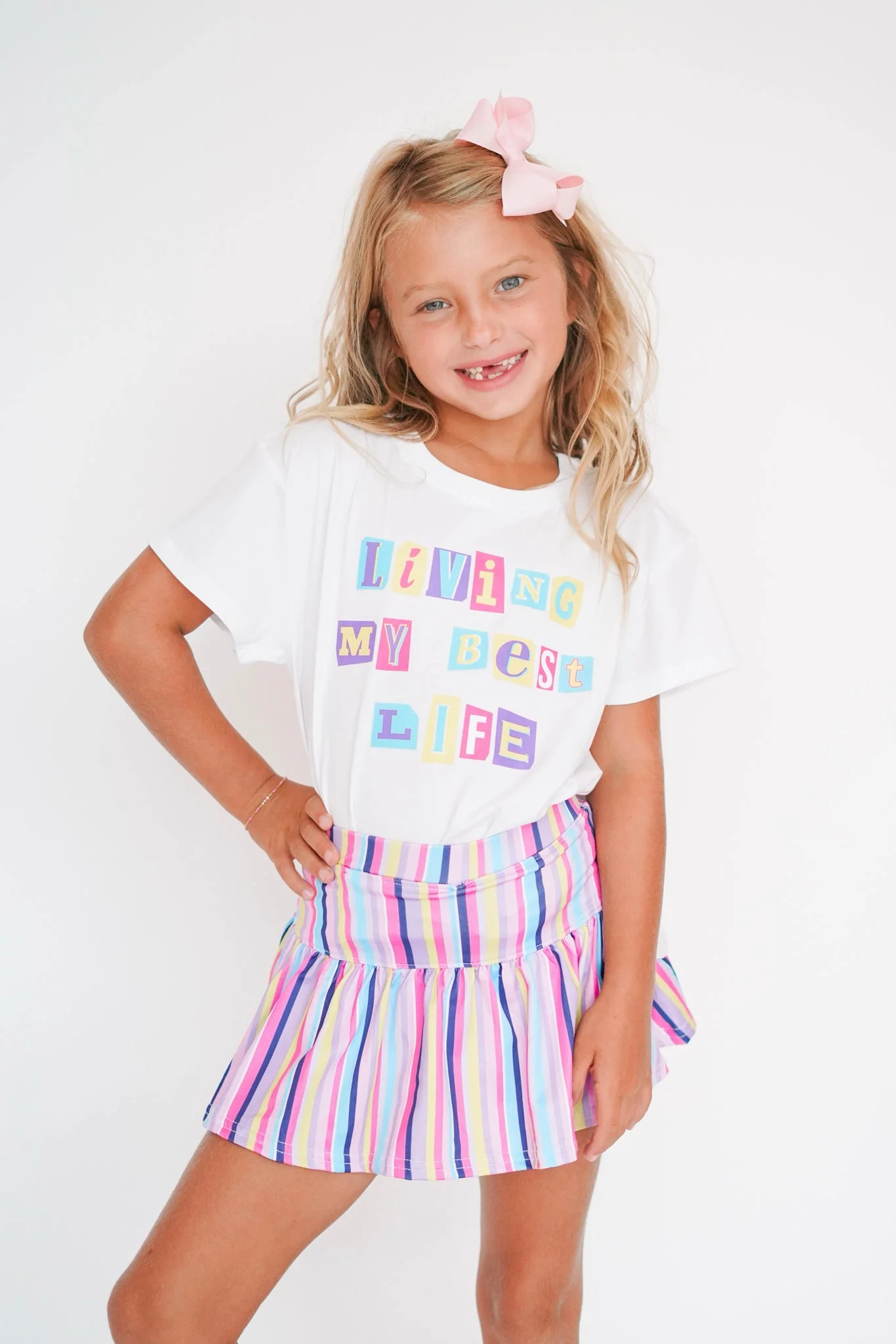 Girls' Living My Best Life Tee
