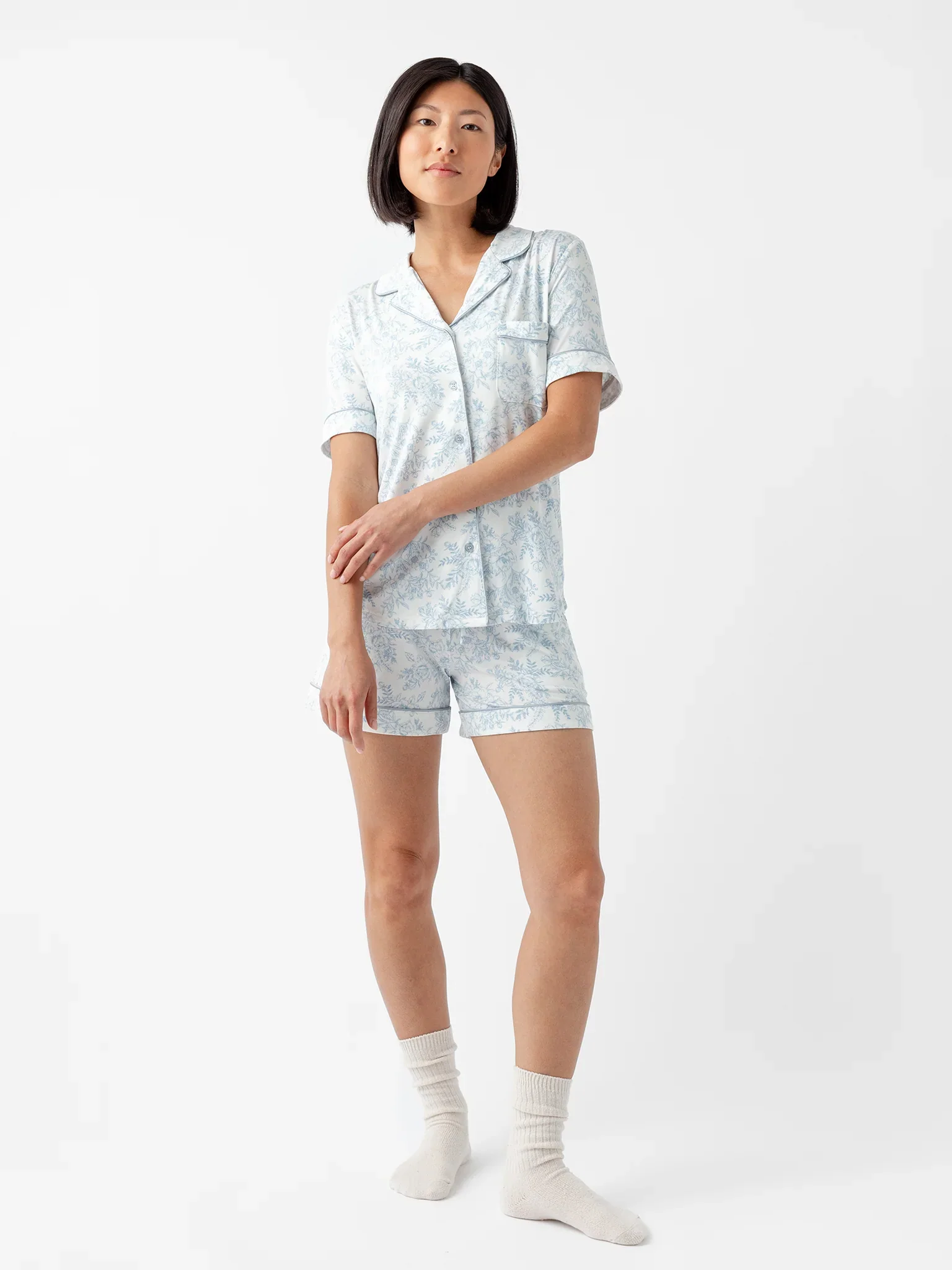 Cozy Earth Short Sleeve Bamboo PJ Top - Image 14