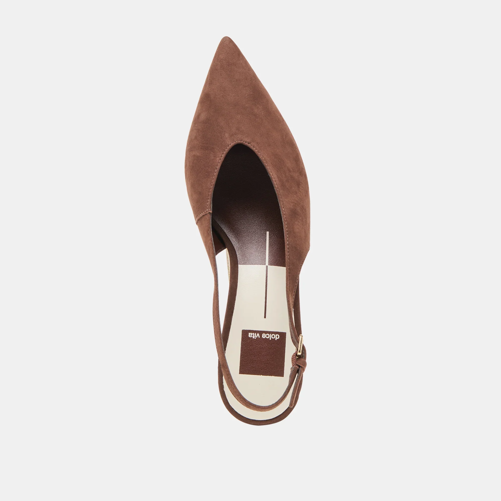 Aleena Dark Brown Suede Kitten Heel - Image 8