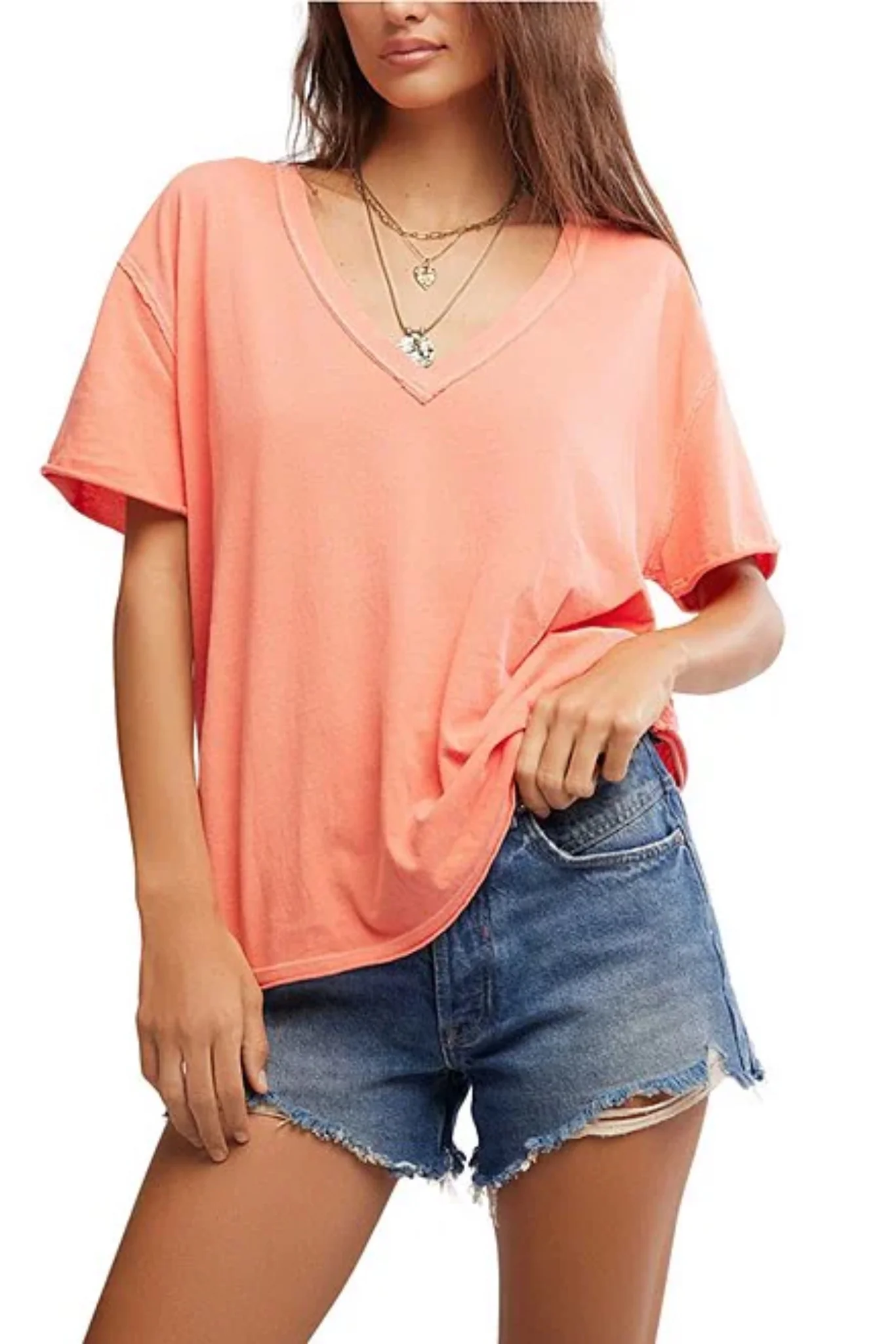 Free People Nina V-Neck Tee - Image 6