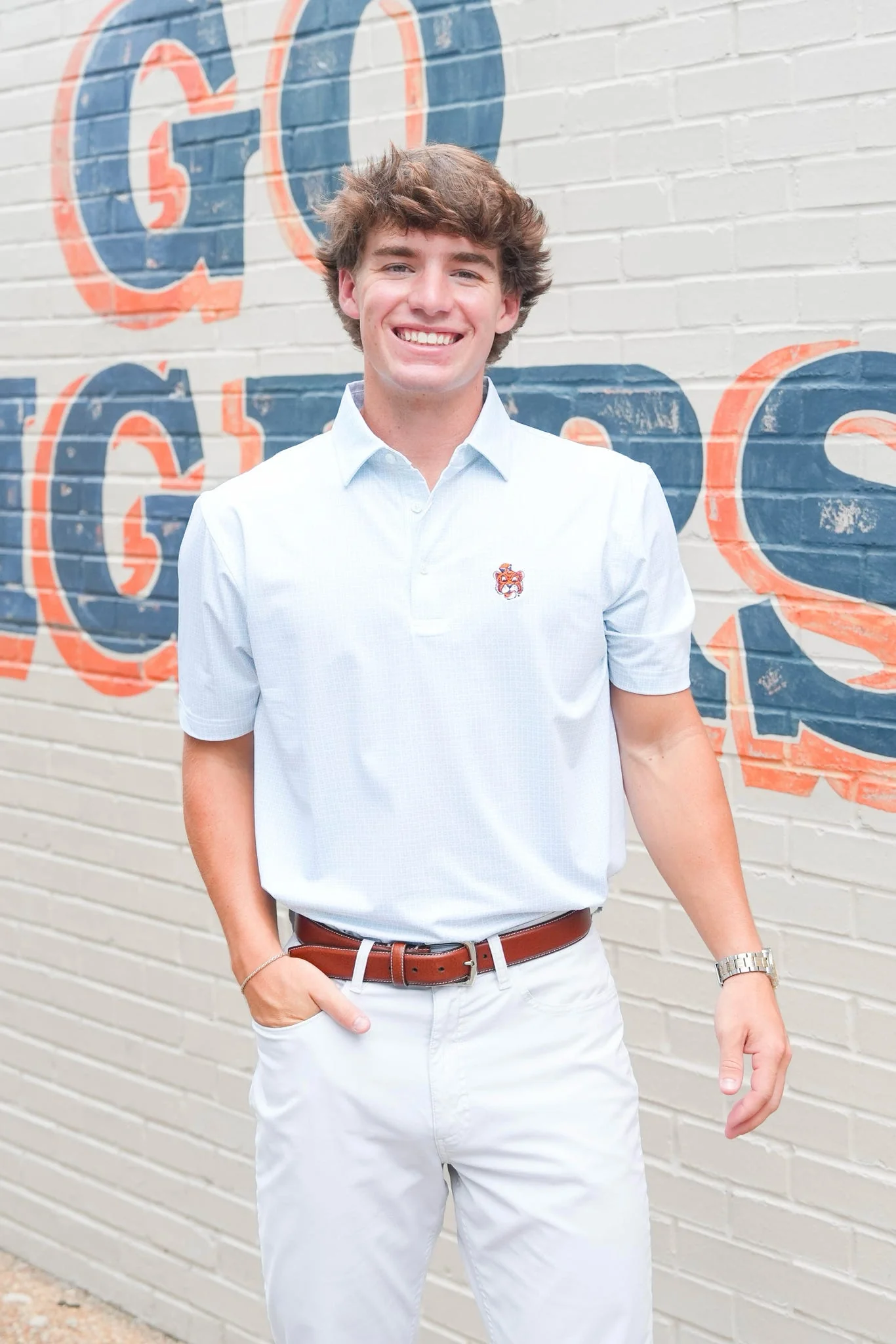 Aubie Tile Print Polo - Image 3