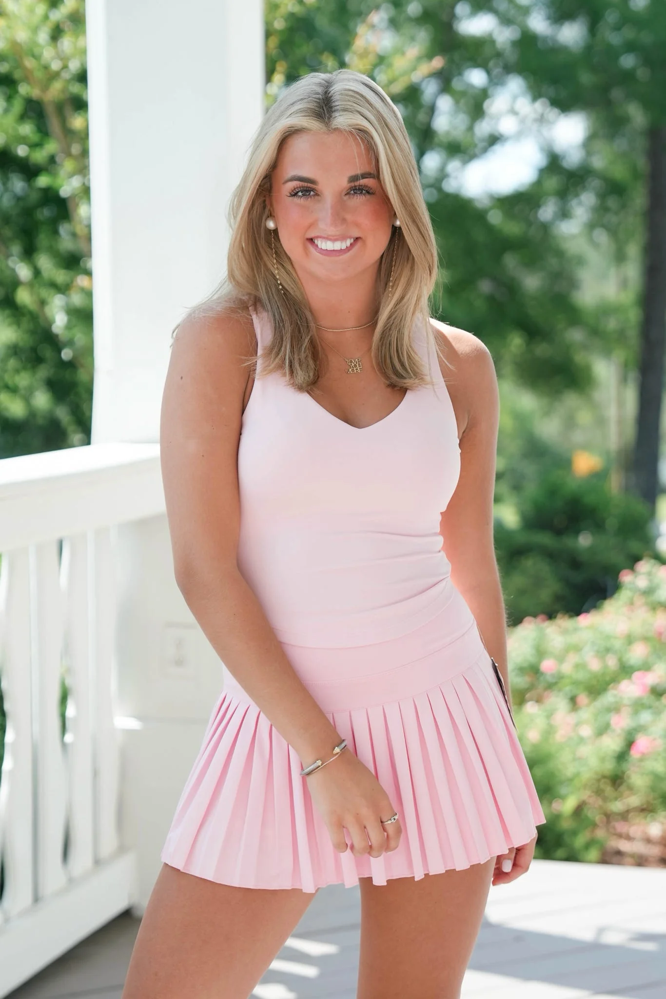Gold Hinge Pleated Tennis Skirt - Image 3