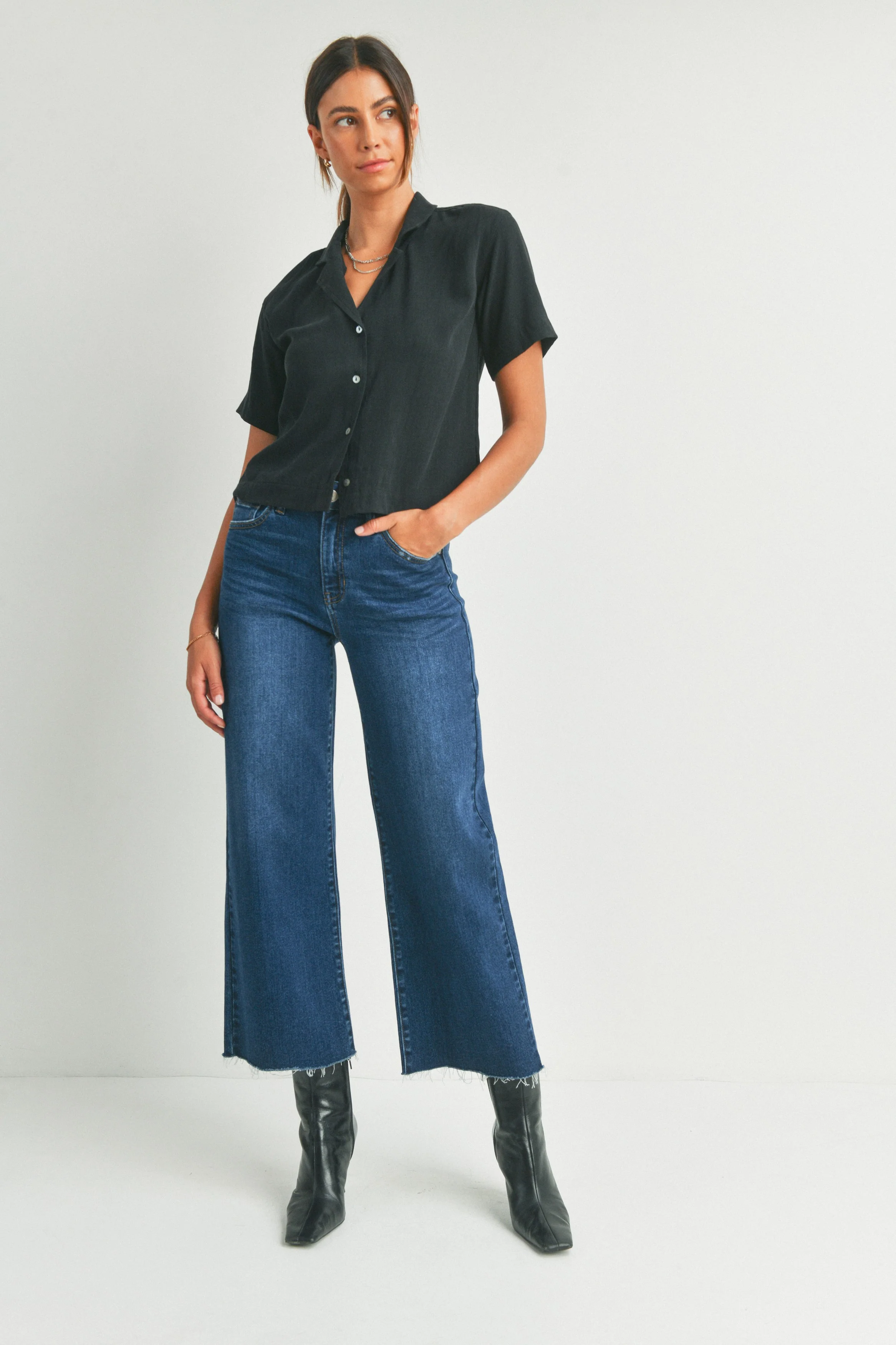 Just Black Slim Wide Leg Jeans - Image 15