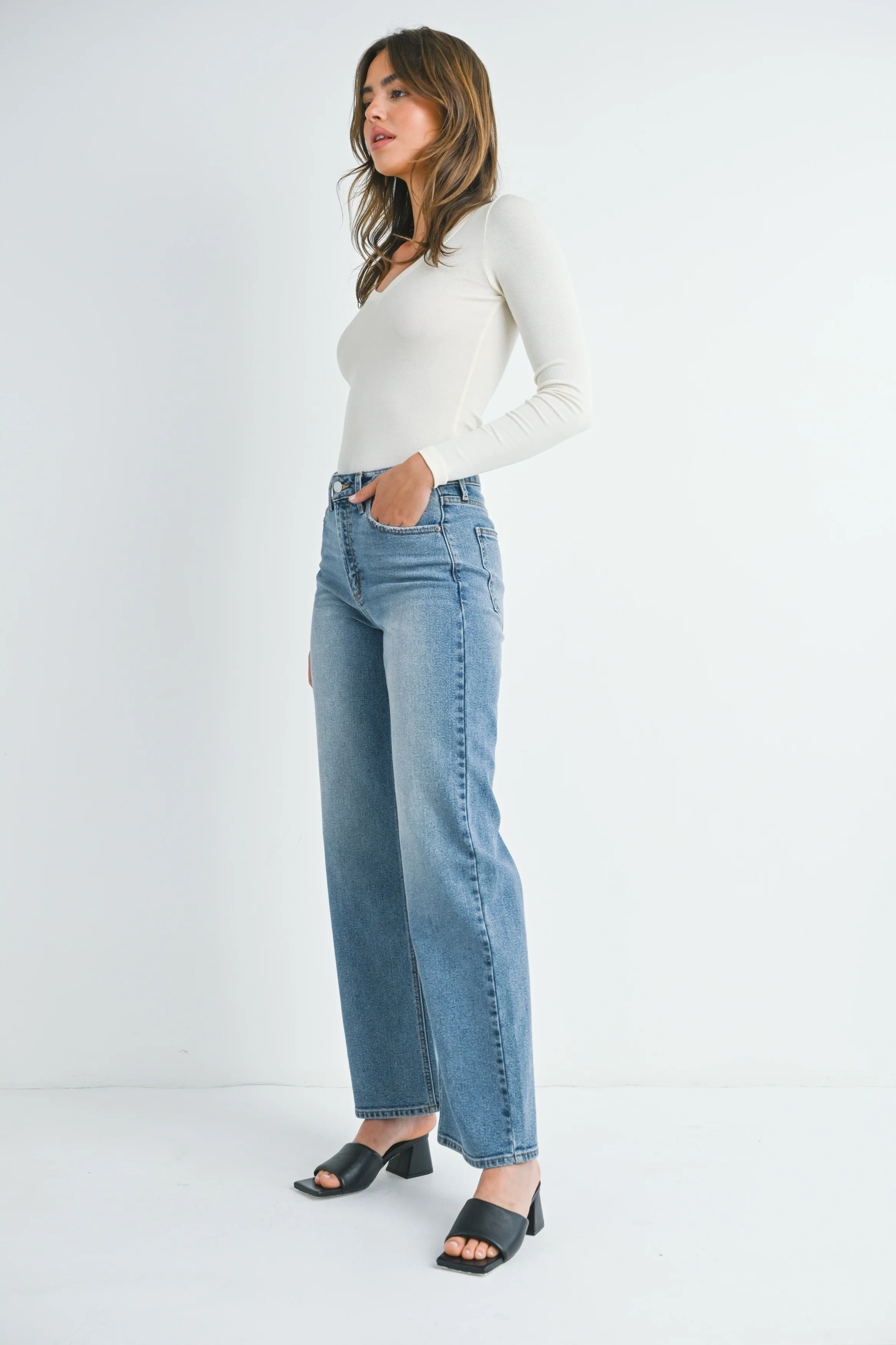 JBD High Rise Straight Jean - Image 5