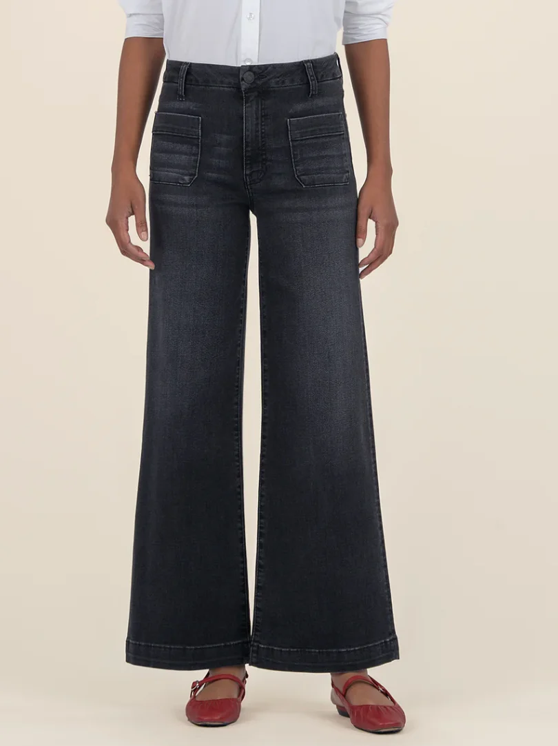 Kut Meg High Rise Wide Leg w/Patch Jean - Image 3