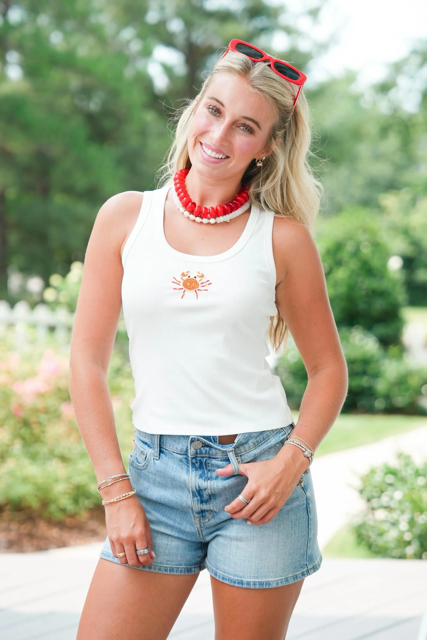 Beaded Crab Tank - Image 3