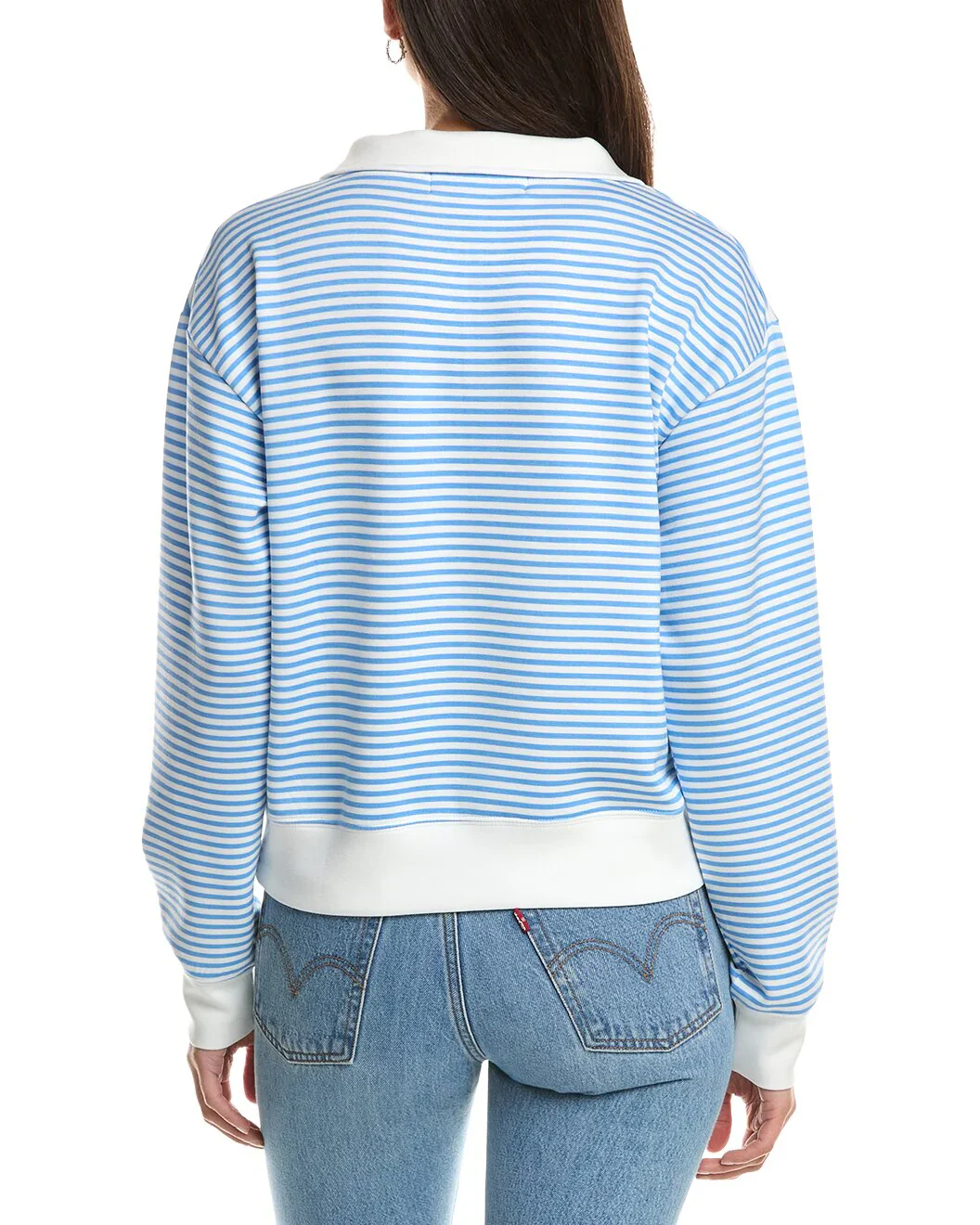 Striped Cloud Fleece Quarter Zip - Image 2