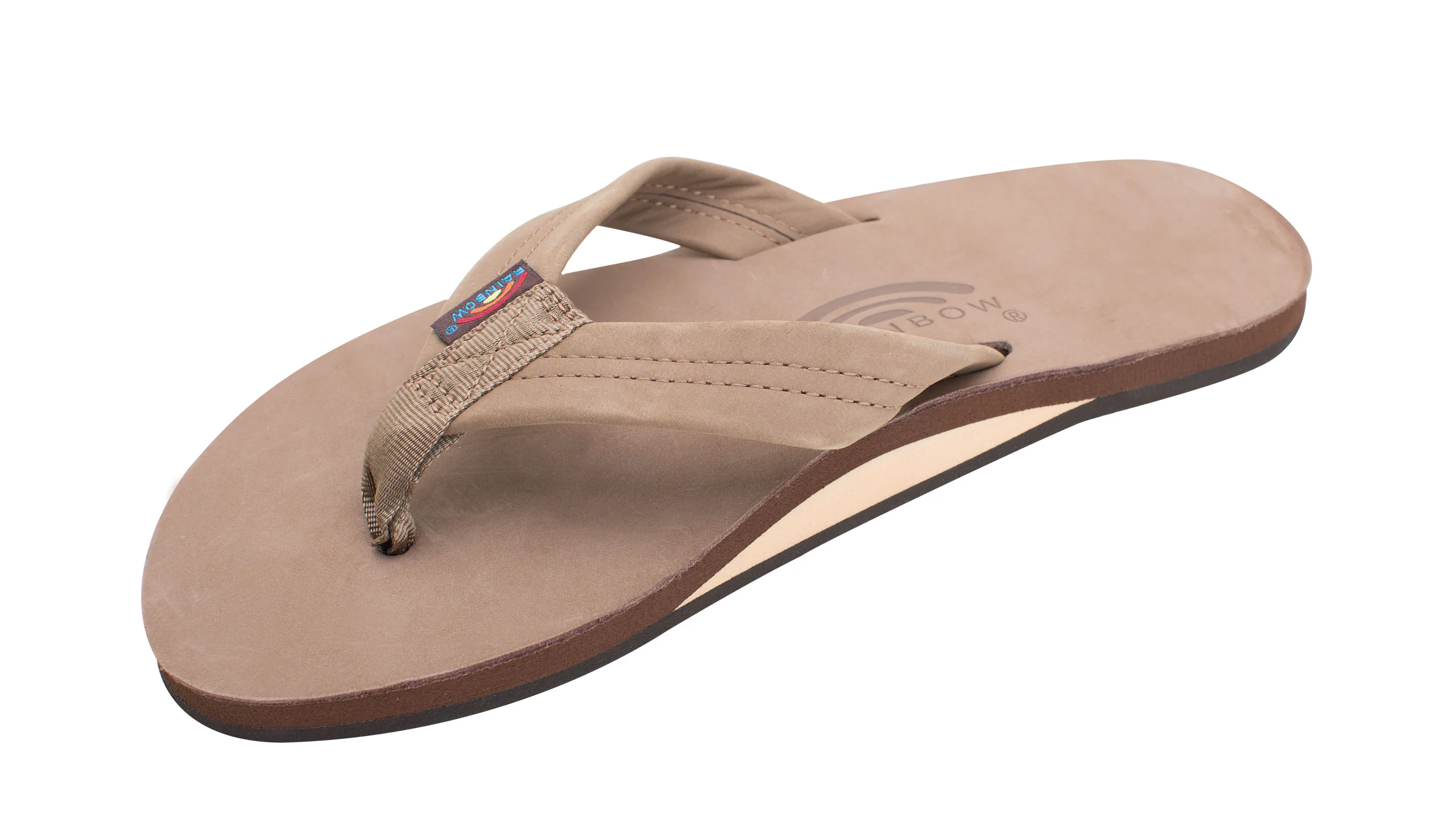 Men's Rainbow Single Layer Thick Strap Flip Flop - Image 2
