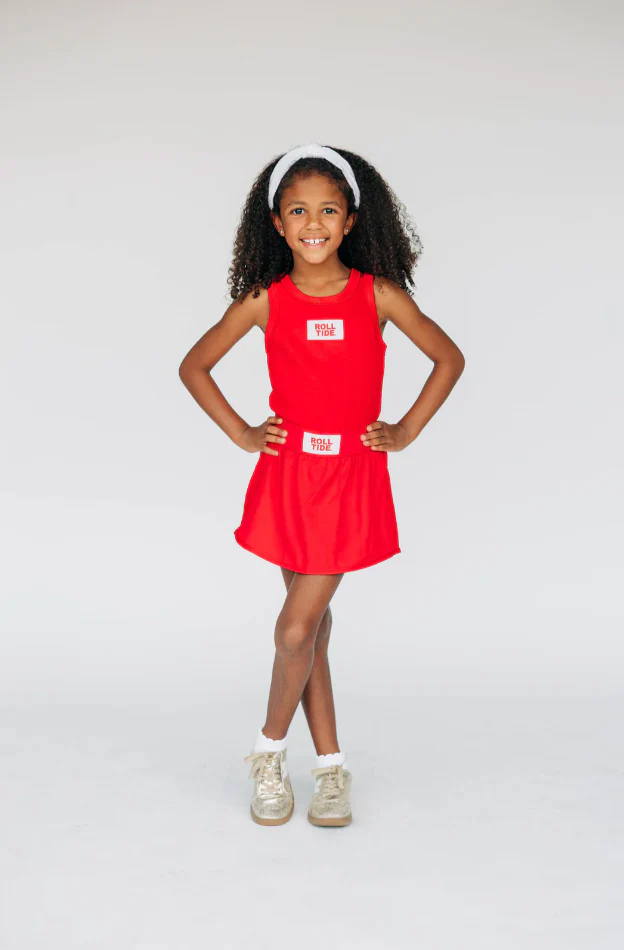 Girls' Scarlet & Gold Roll Tide Alli Airy Tennis Skirt