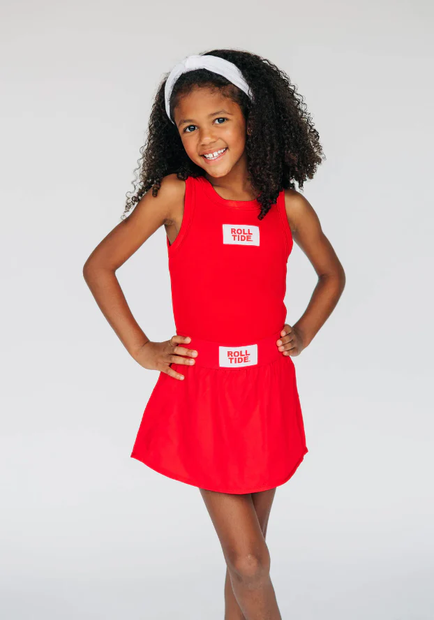 Girls' Scarlet & Gold Roll Tide Alli Airy Tennis Skirt - Image 2