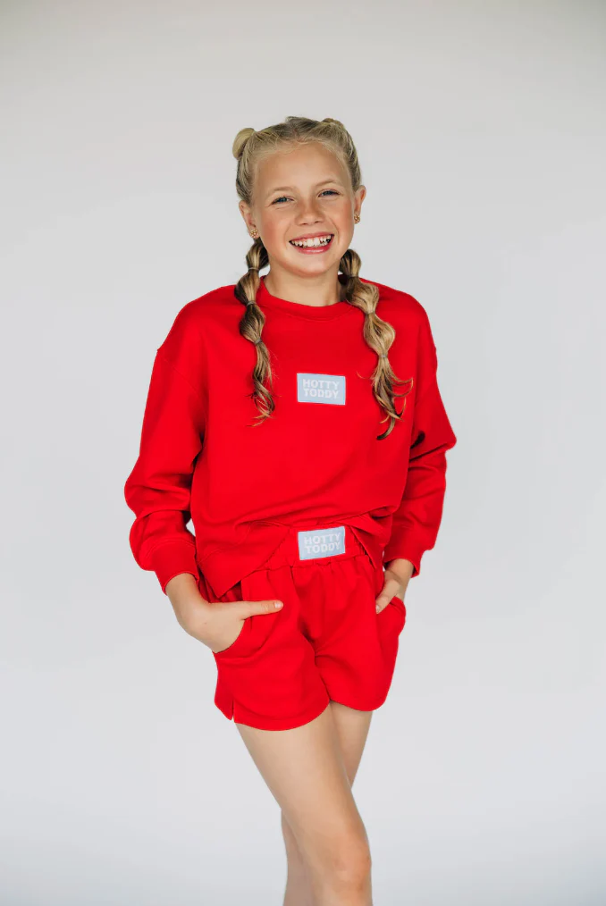Girls' Scarlet & Gold Hotty Toddy Ava Airy Crewneck - Image 2