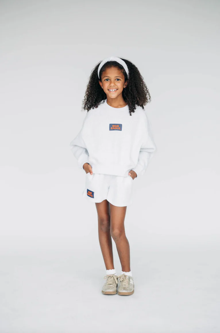 Girls' Scarlet & Gold War Eagle Drop Shoulder Sweatshirt - Image 2