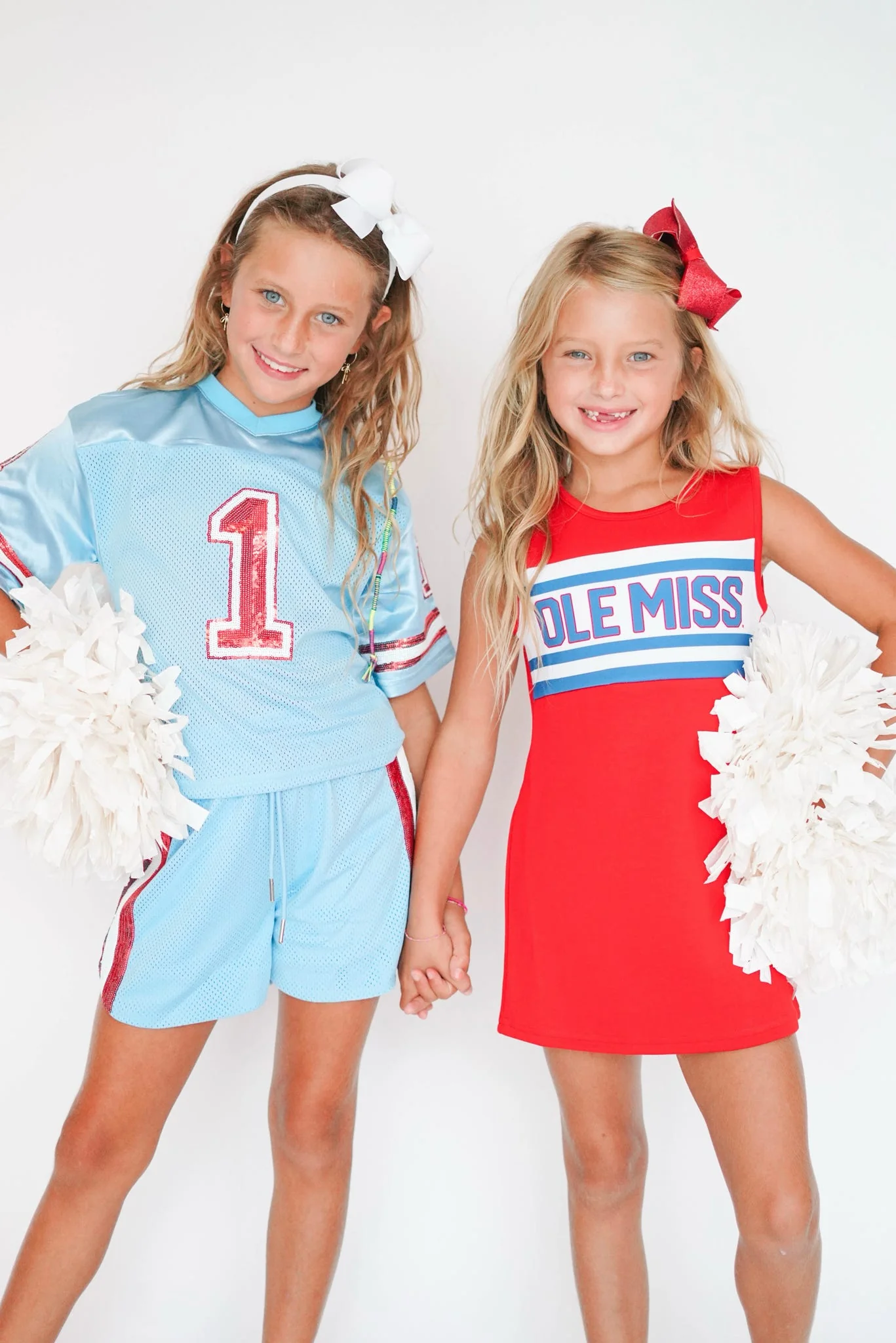 Girls' Scarlet Ole Miss Striped Cheer Dress - Image 3