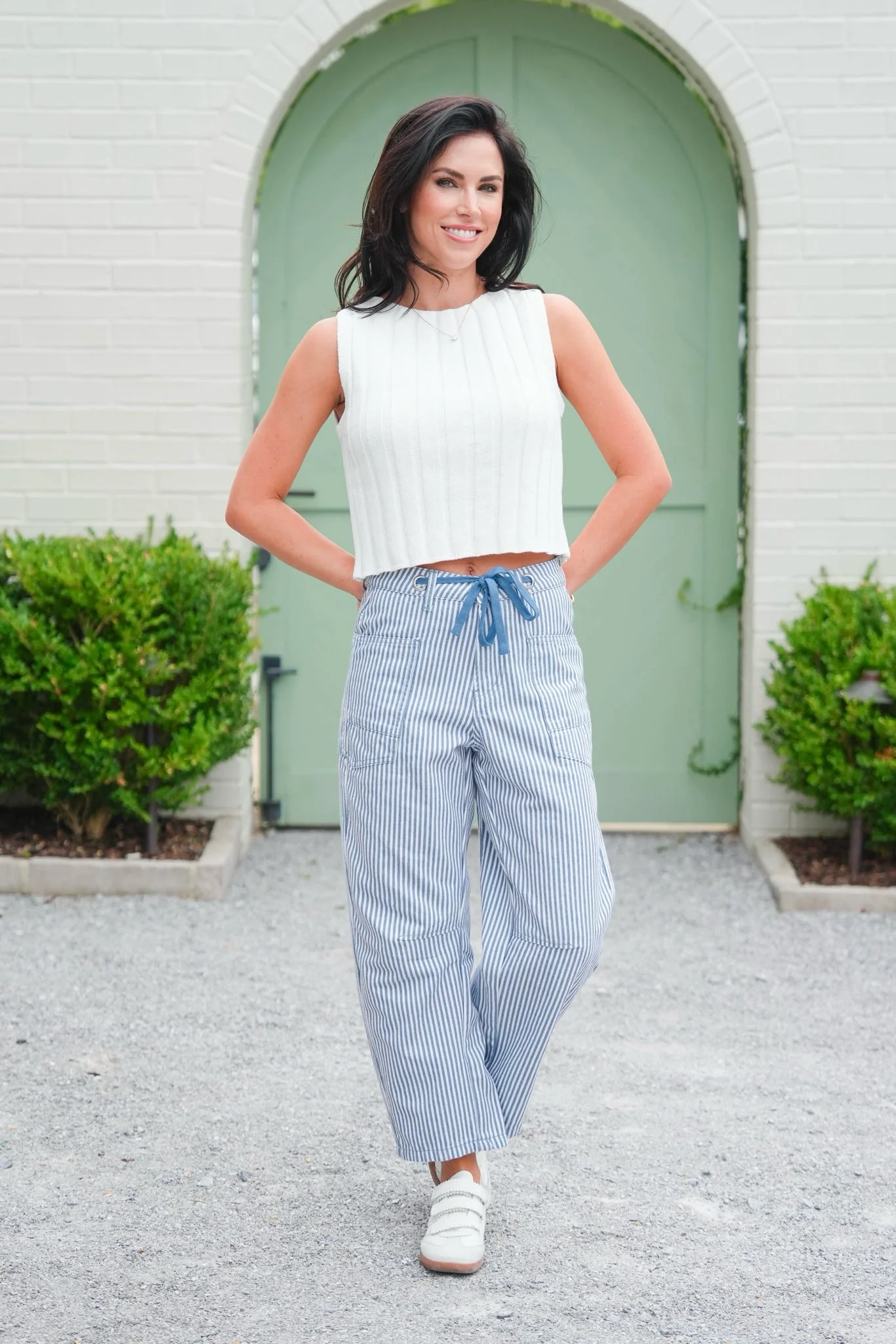 Pinstripe Barrel Pant - Image 2
