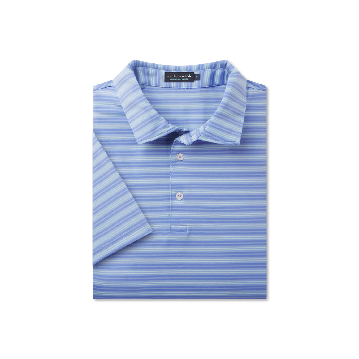 Southern Marsh Bermuda Performance Polo Grayton Stripe