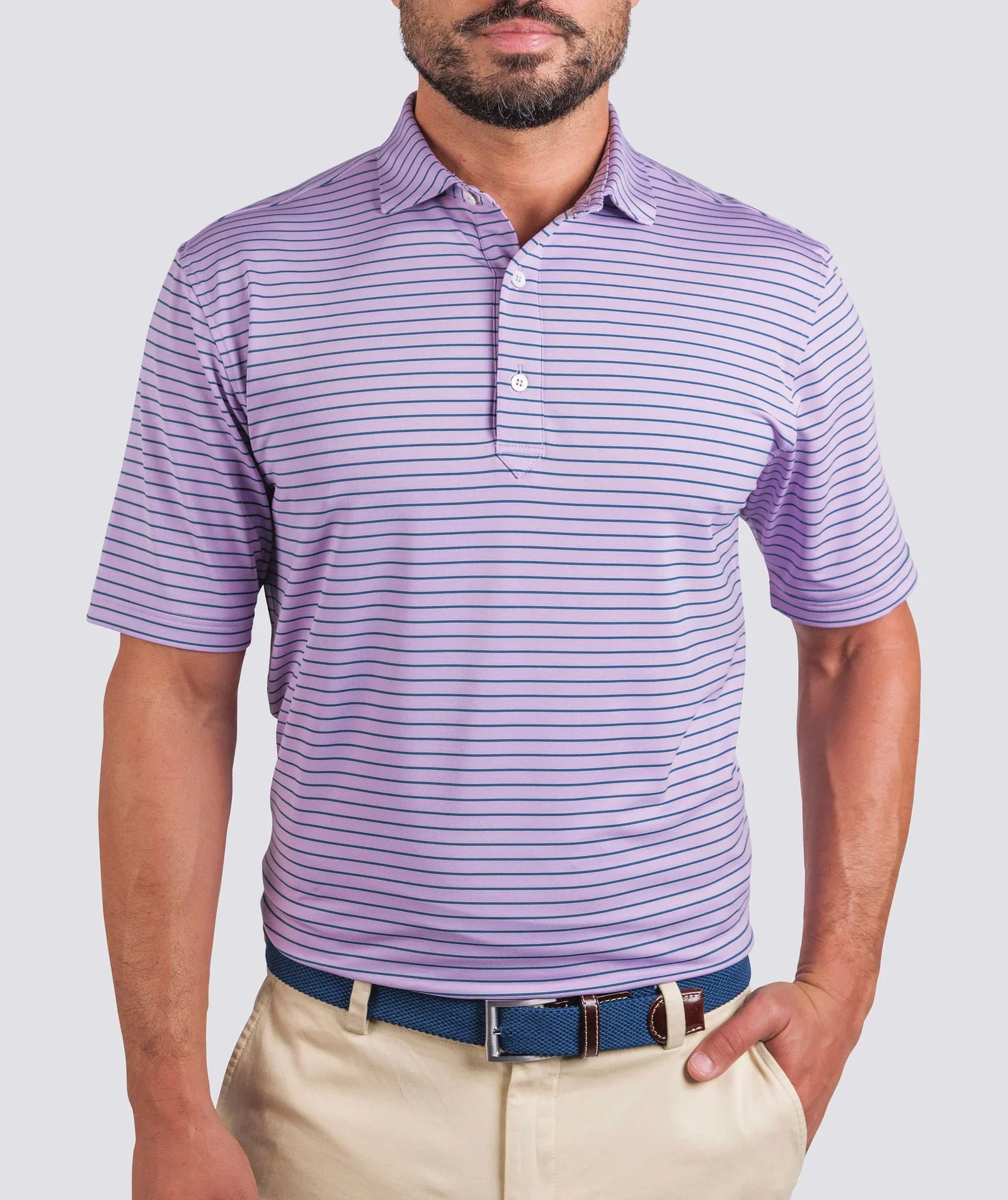 Men's Winter Special Turtleson Trey Stripe Polo - Image 5