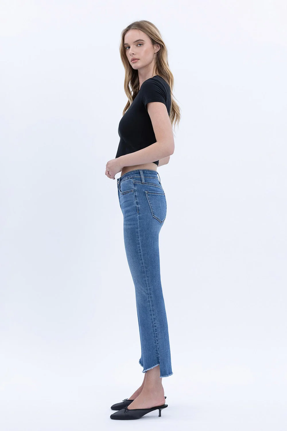 Vervet Crop Denim Flare Jeans - Image 2