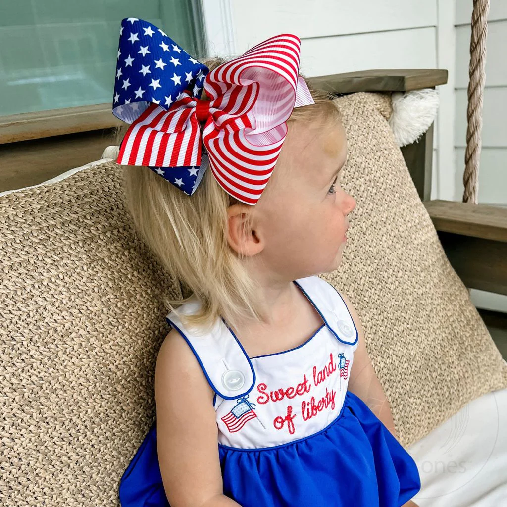 Girls' Wee Ones King Stars And Stripes Bow - Image 2