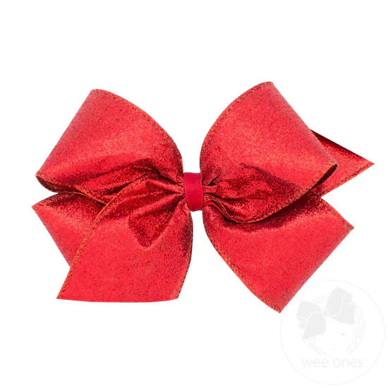 Girls' Wee Ones King Party Glitter Girls Hair Bow - Image 2