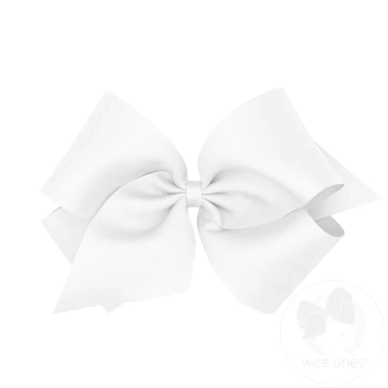 Girls' Wee Ones Huge Classic Grosgrain Girls Hair Bow (Knot Wrap) - Image 4