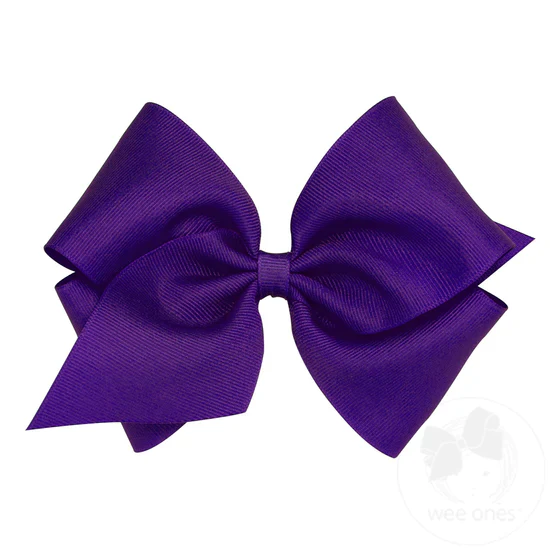 Girls' Wee Ones Mini King Classic Grosgrain Hair Bow - Image 11