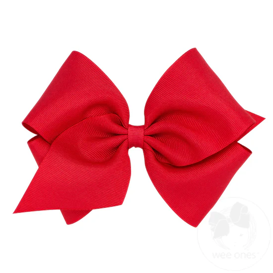 Girls' Wee Ones Mini King Classic Grosgrain Hair Bow - Image 12