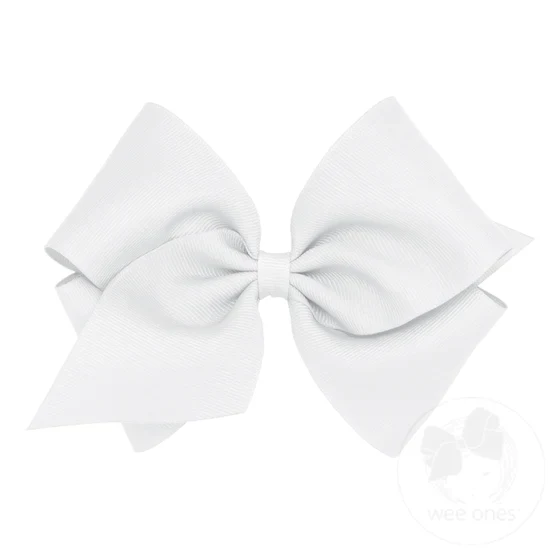 Girls' Wee Ones Mini King Classic Grosgrain Hair Bow - Image 14