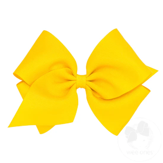 Girls' Wee Ones Mini King Classic Grosgrain Hair Bow - Image 16